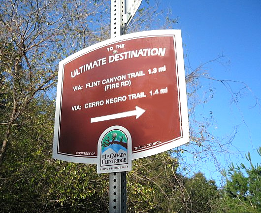 Ultimate Destination trail sign